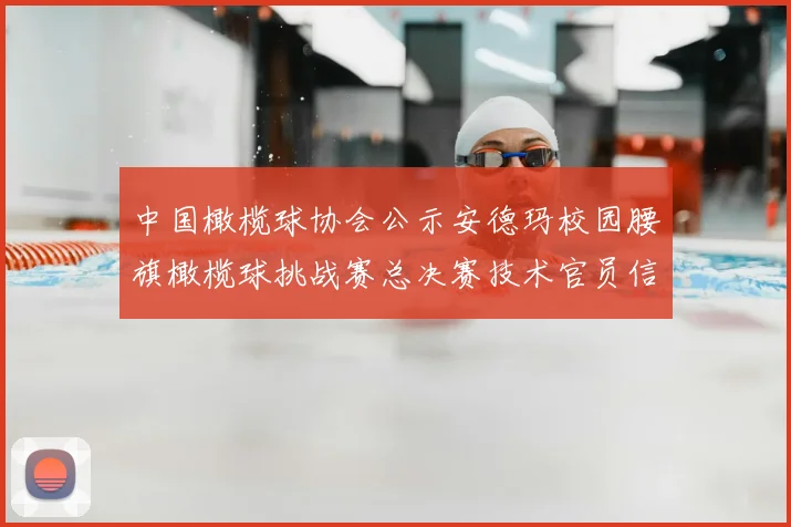 中国橄榄球协会公示安德玛校园腰旗橄榄球挑战赛总决赛技术官员信息